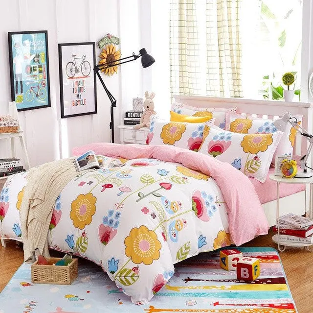 bedding set 5 size Green Spirit bedding set duvet cover set Korean bed sheet  duvet cover  pillowcase pink bed cover  bed linen