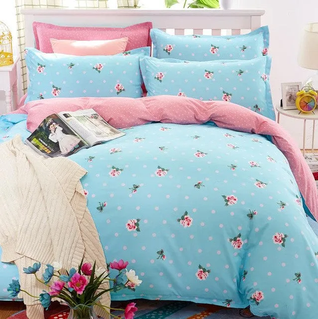 bedding set 5 size Green Spirit bedding set duvet cover set Korean bed sheet  duvet cover  pillowcase pink bed cover  bed linen