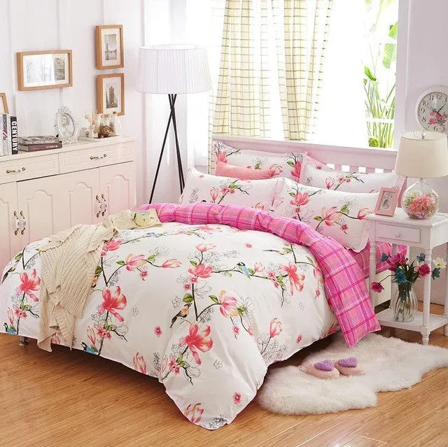 bedding set 5 size Green Spirit bedding set duvet cover set Korean bed sheet  duvet cover  pillowcase pink bed cover  bed linen