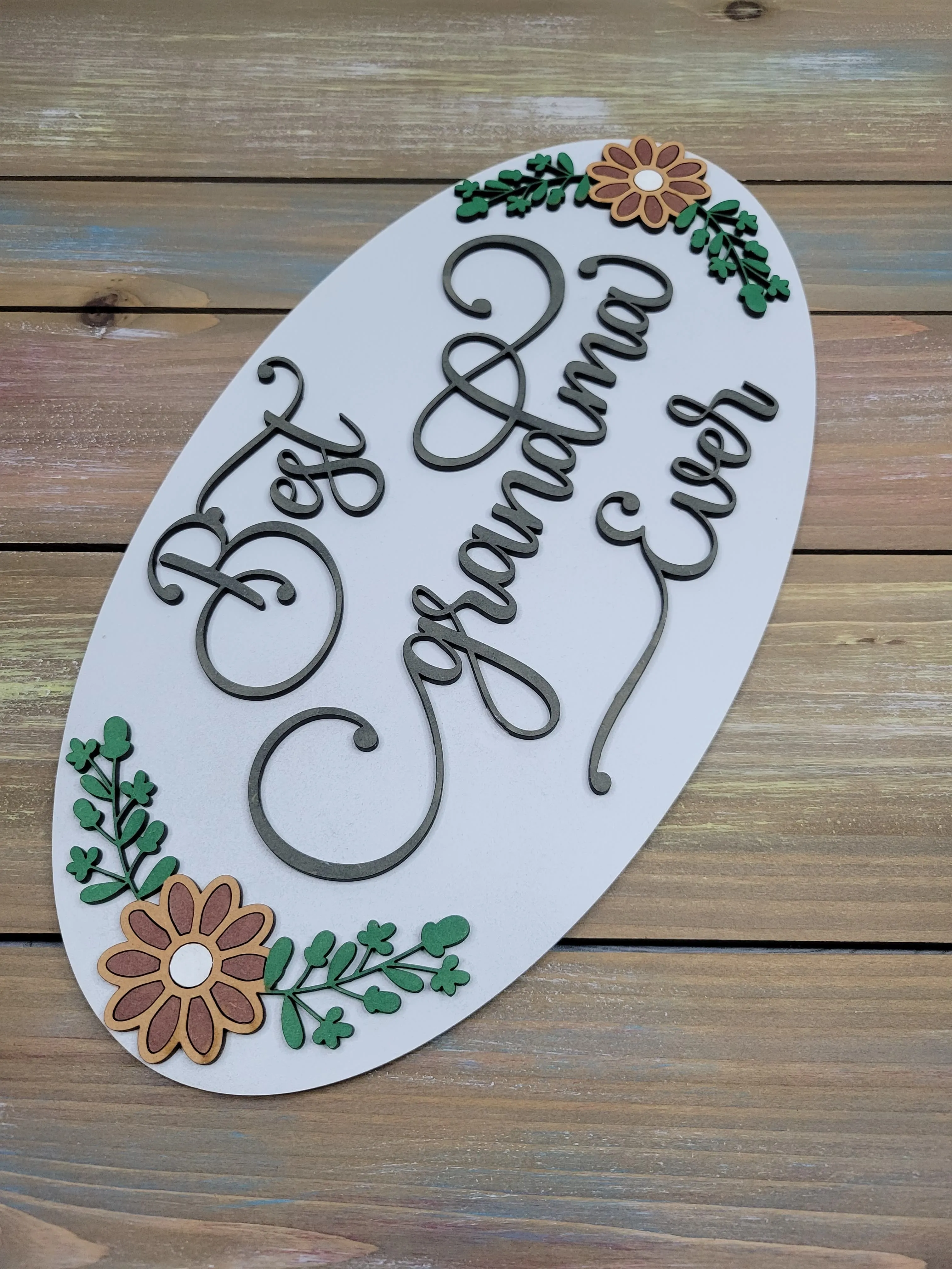 Best Grandma Ever SVG Laser Ready File Glowforge Mother's Day Gifts