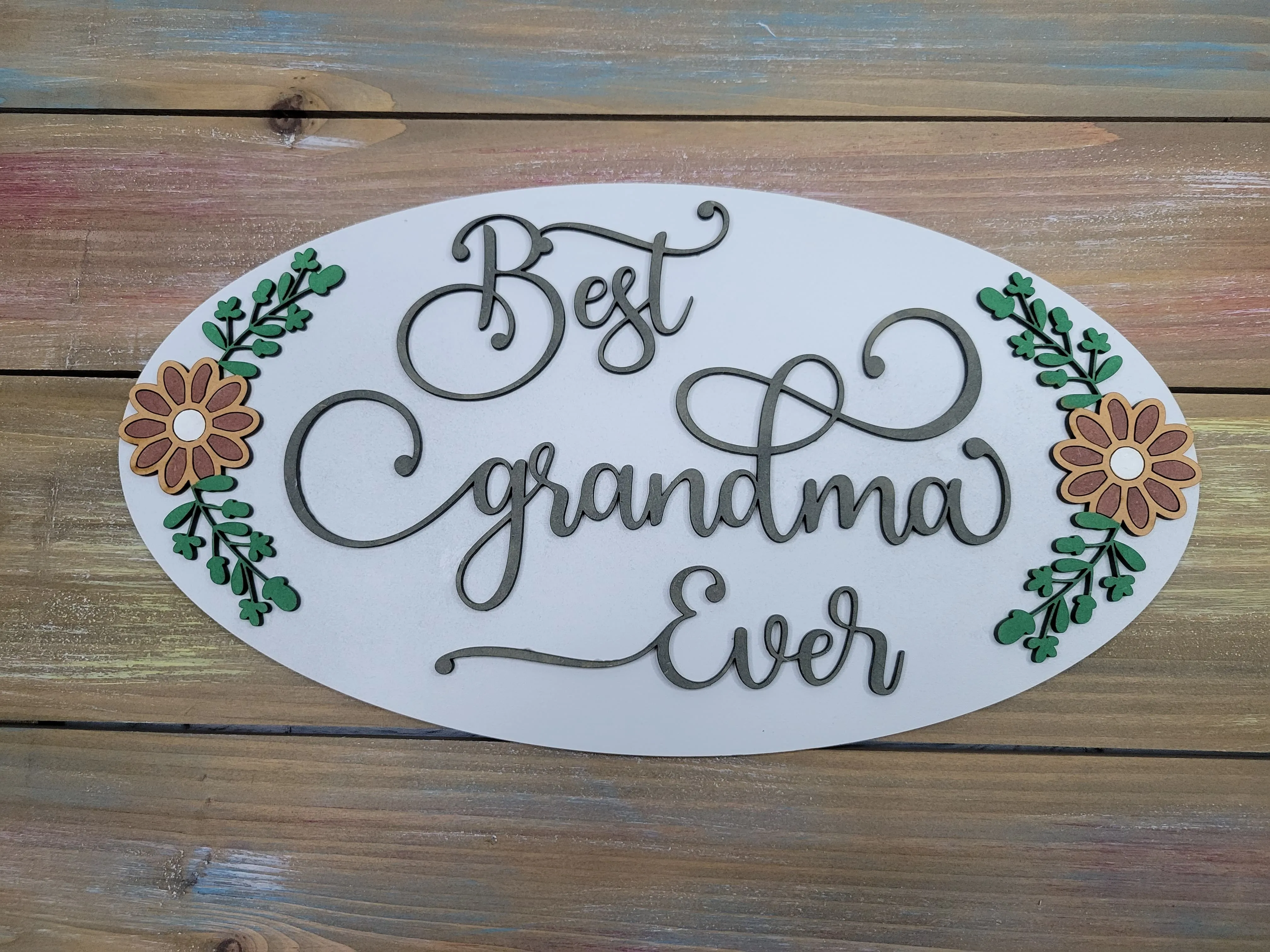 Best Grandma Ever SVG Laser Ready File Glowforge Mother's Day Gifts