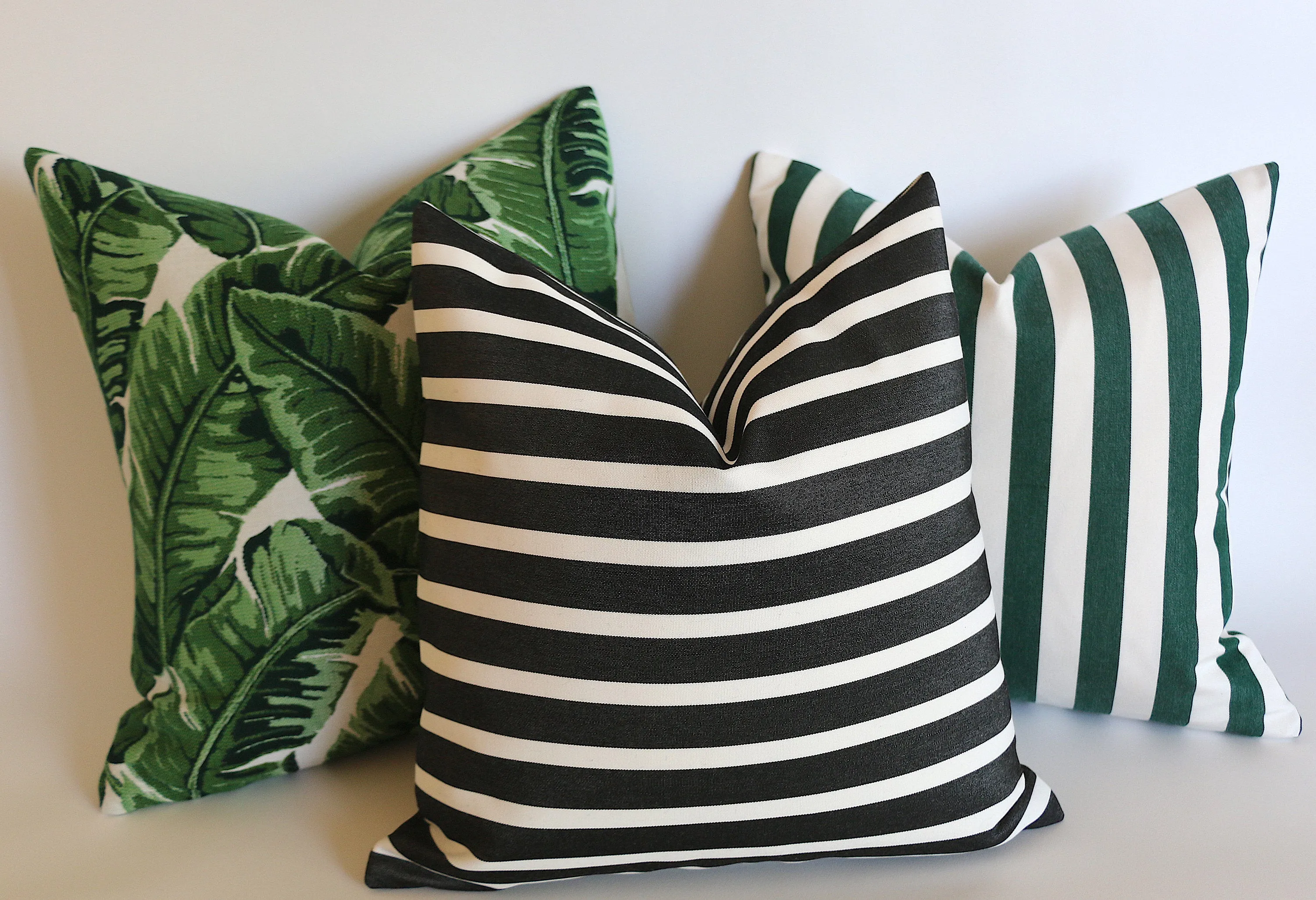 Black Striped Outdoor Pillow Cover / 18x18 Outdoor Large Black Cushion / 18x18 Genuine Sunbrella Pillow / Black Stripe Pillow cover 18x18