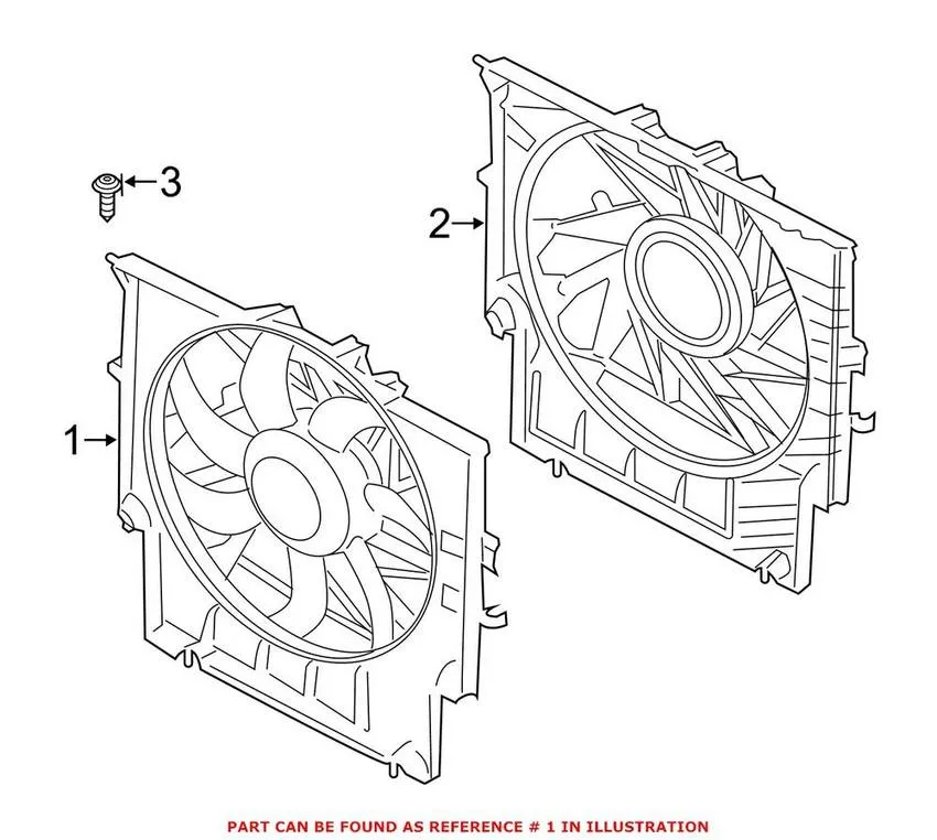 BMW Engine Cooling Fan Assembly 17427593850