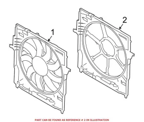 BMW Engine Cooling Fan Shroud 17117611348