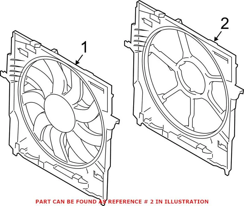 BMW Engine Cooling Fan Shroud 17427612453