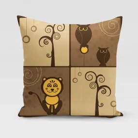 Brown Owl Pillow Cover