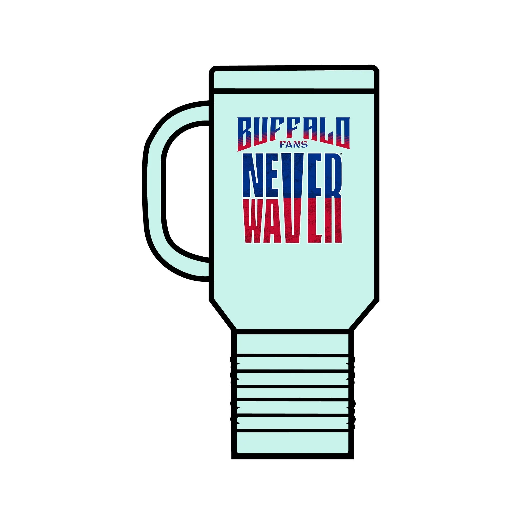 Buffalo Fans Never Waver Insulated Travel Mug, 40oz