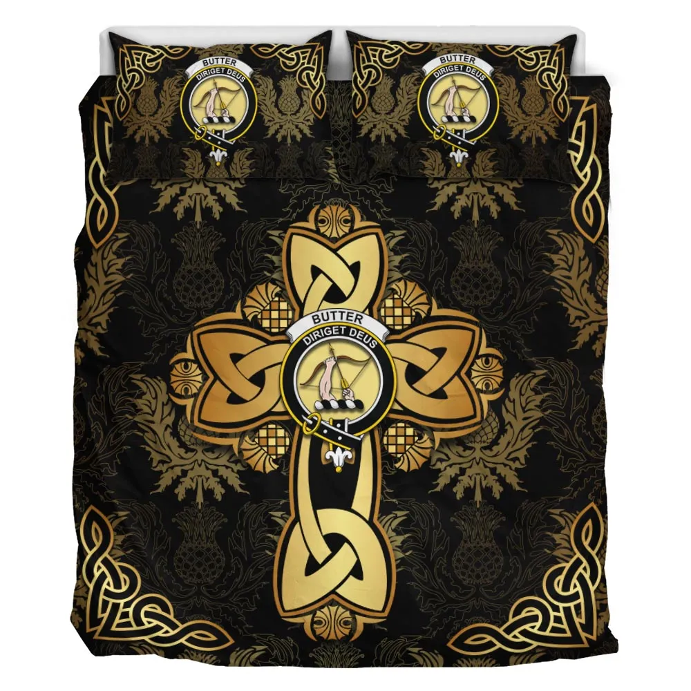 Butter Clan Bedding Sets Gold Thistle Celtic Style