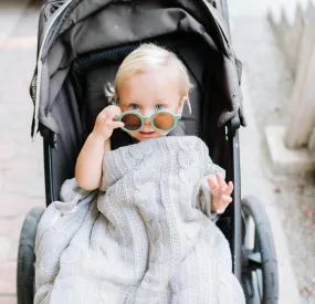 Cable Knit Stroller Blanket