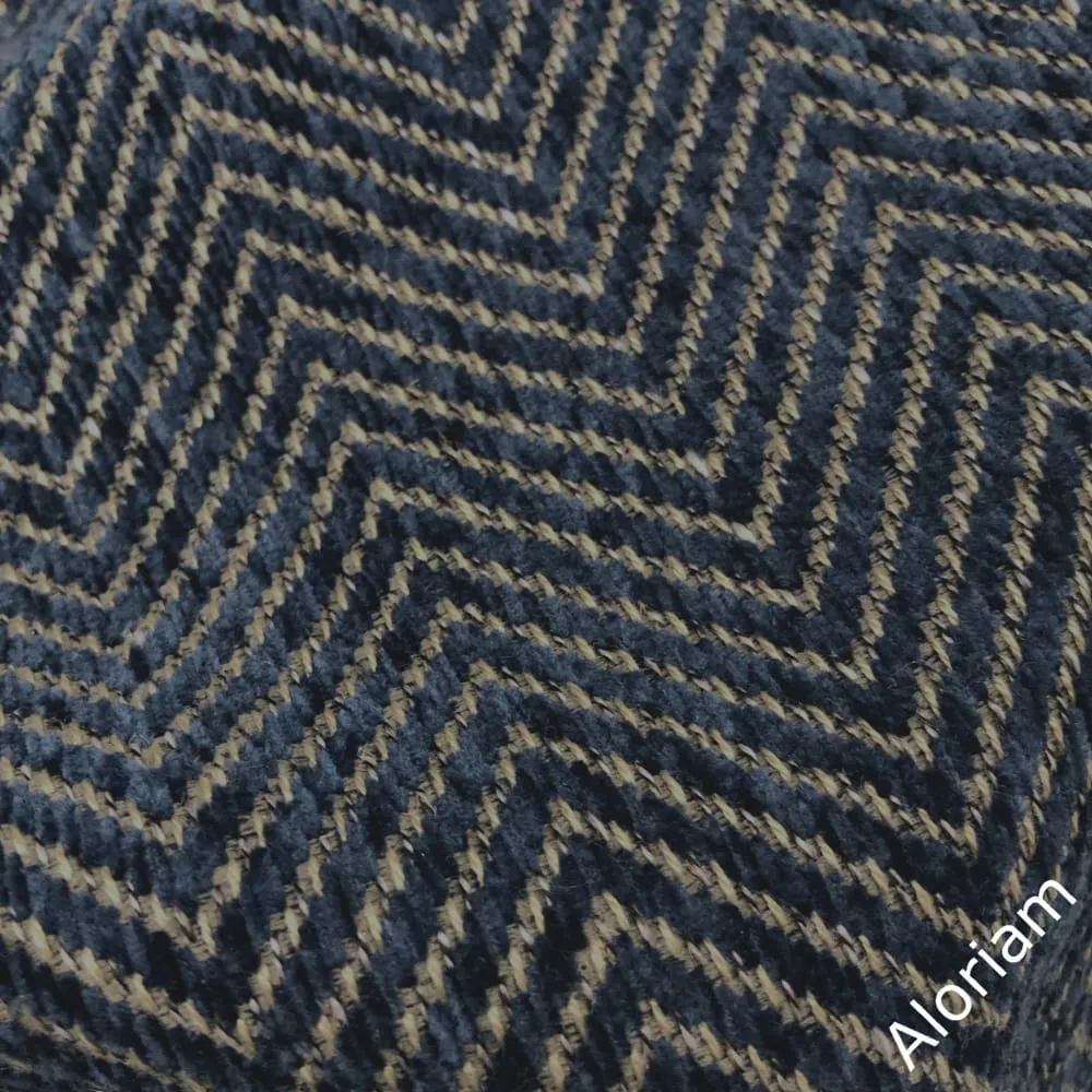 Cambridge Dark Blue Herringbone Chenille Pillow Cover