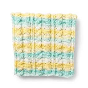 Caron Citrus Cables Crochet Baby Blanket