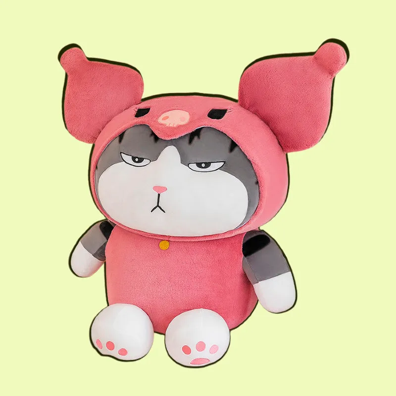 Cat Plushie Transforming with Animal Outfit Collection