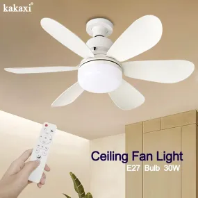 Ceiling Fan Light LED 30W E27 with Remote Control