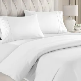 CGK Plain Duvet Cover Set-White