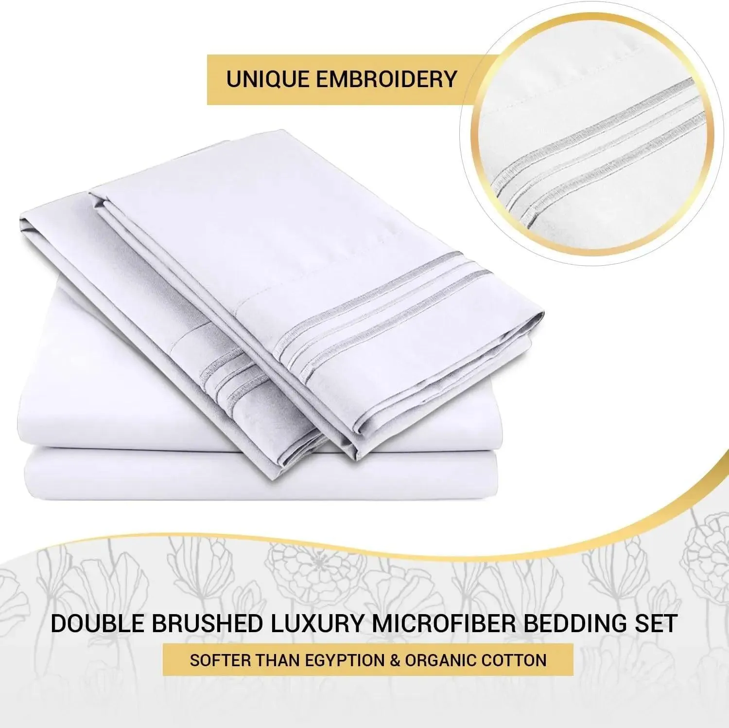 CGK Plain Duvet Cover Set-White