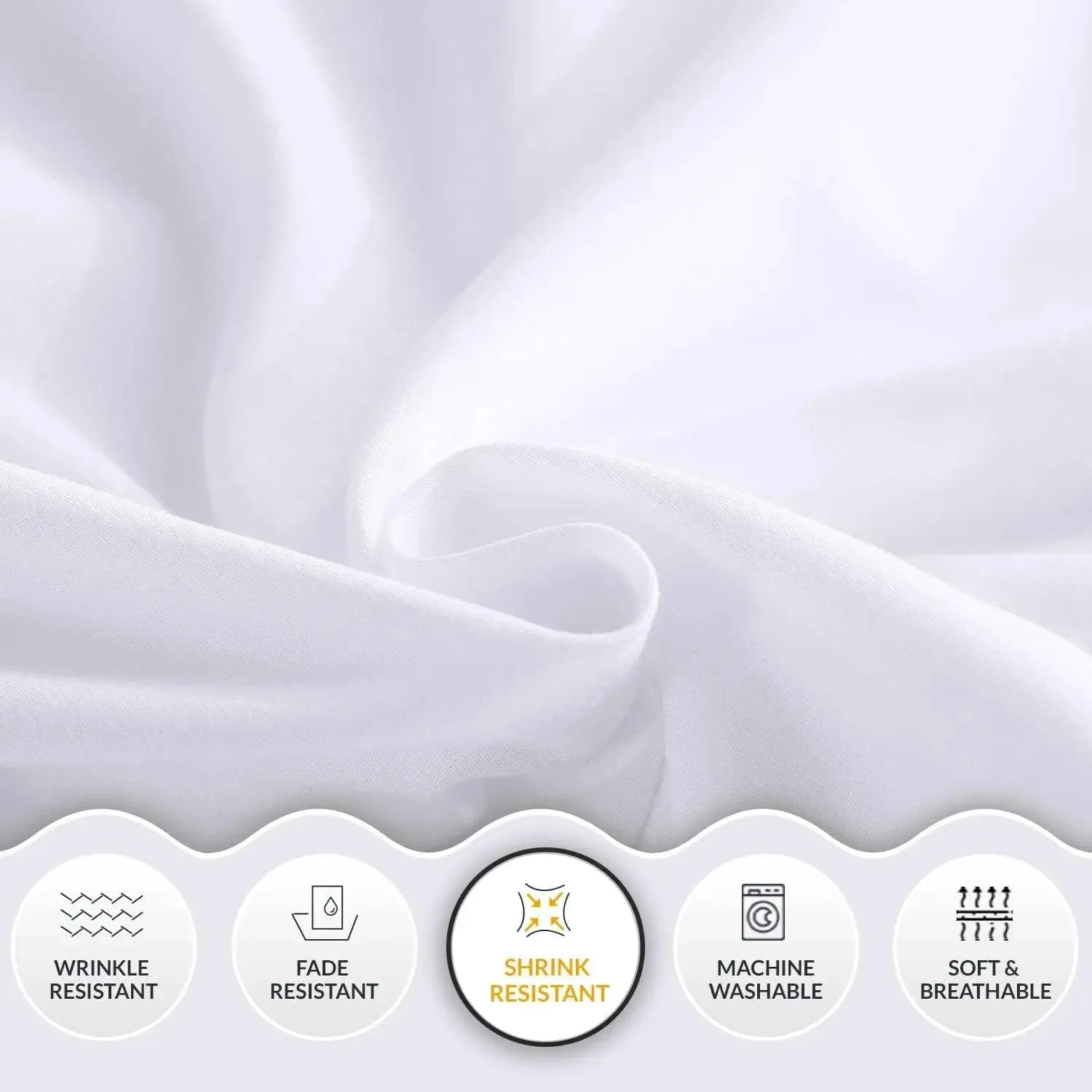 CGK Plain Duvet Cover Set-White