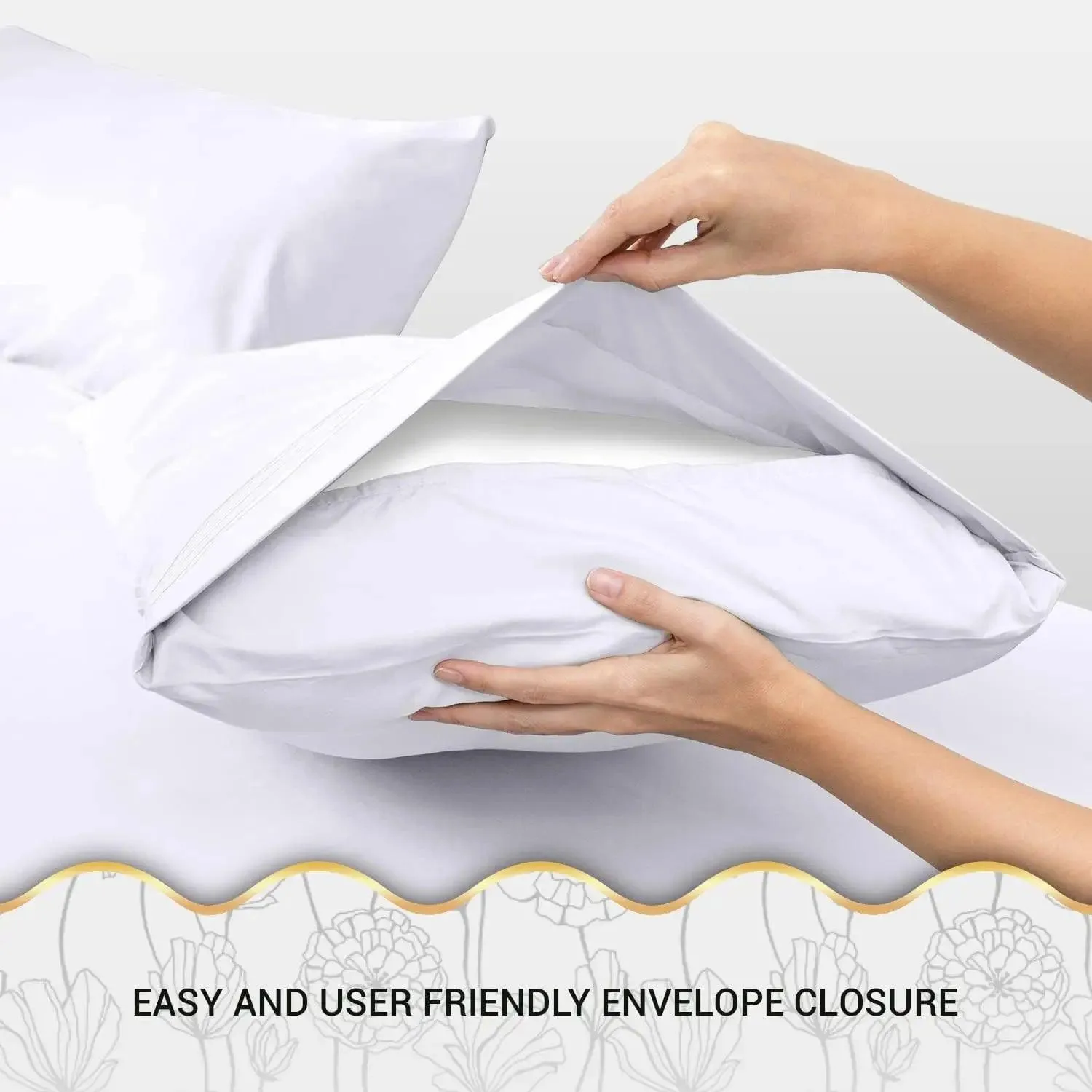 CGK Plain Duvet Cover Set-White