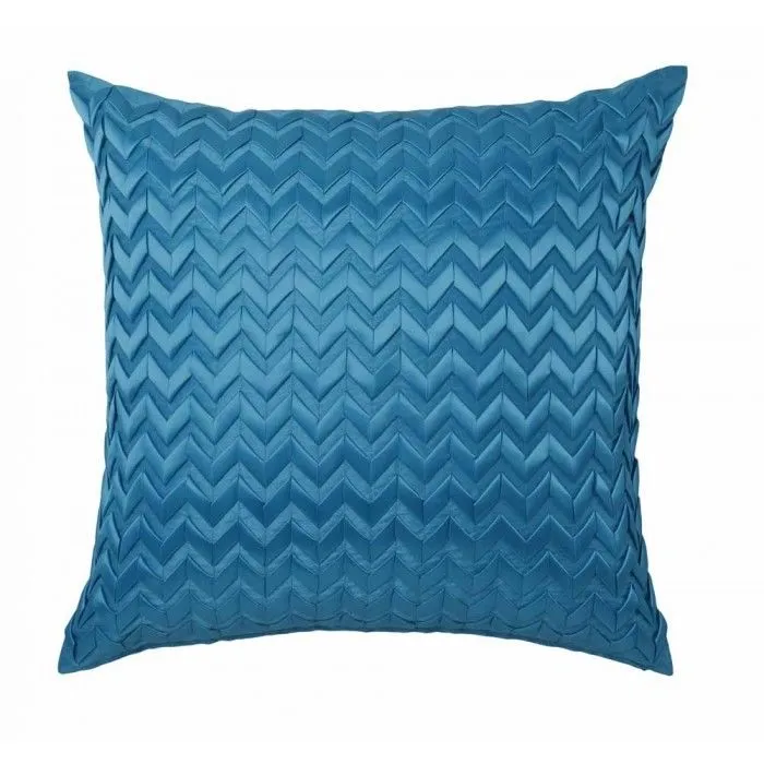 Chevron Aqua-European Pillowcase by Logan & Mason Ultima