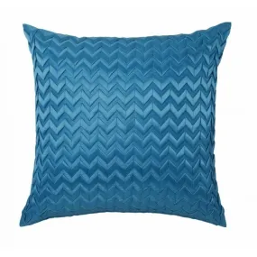 Chevron Aqua-European Pillowcase by Logan & Mason Ultima