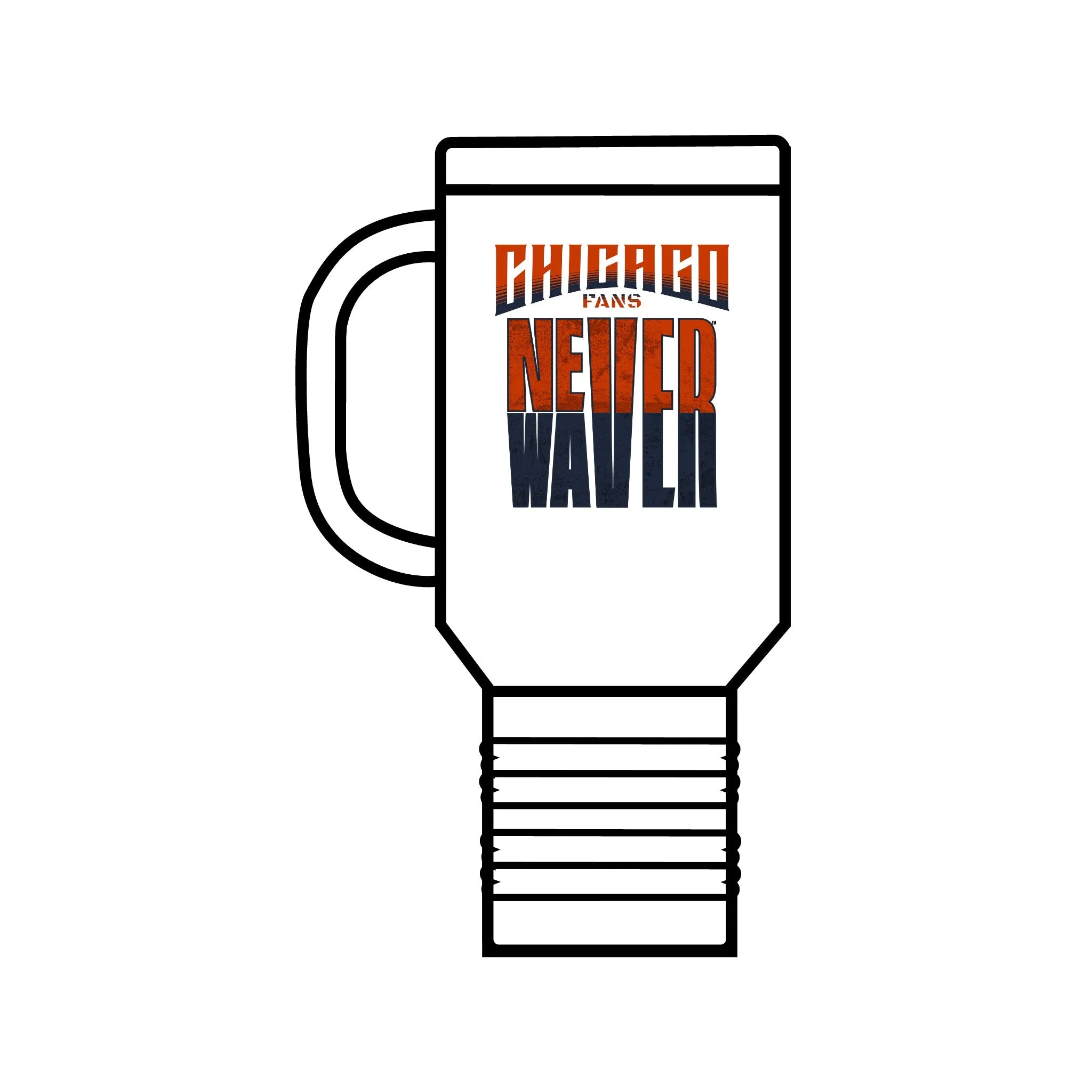 Chicago Fans Never Waver Insulated Travel Mug, 40oz