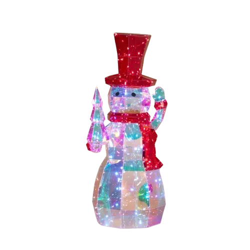 Christmas Iridescent 32" Holiday Snowman LED lights