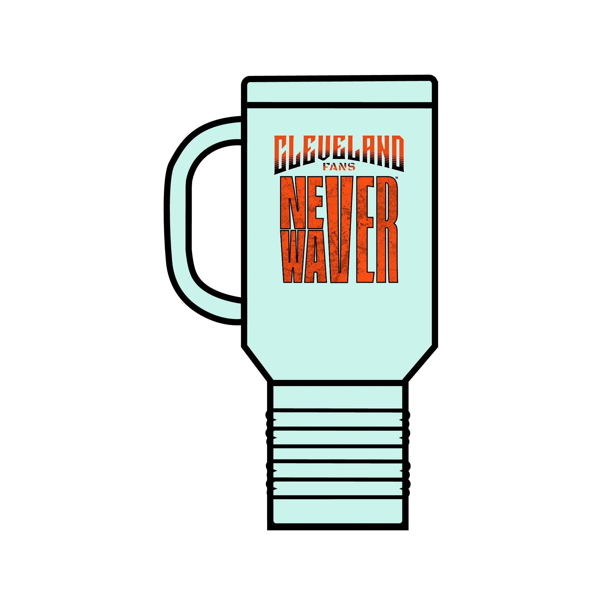 Cleveland Fans Never Waver Insulated Travel Mug, 40oz