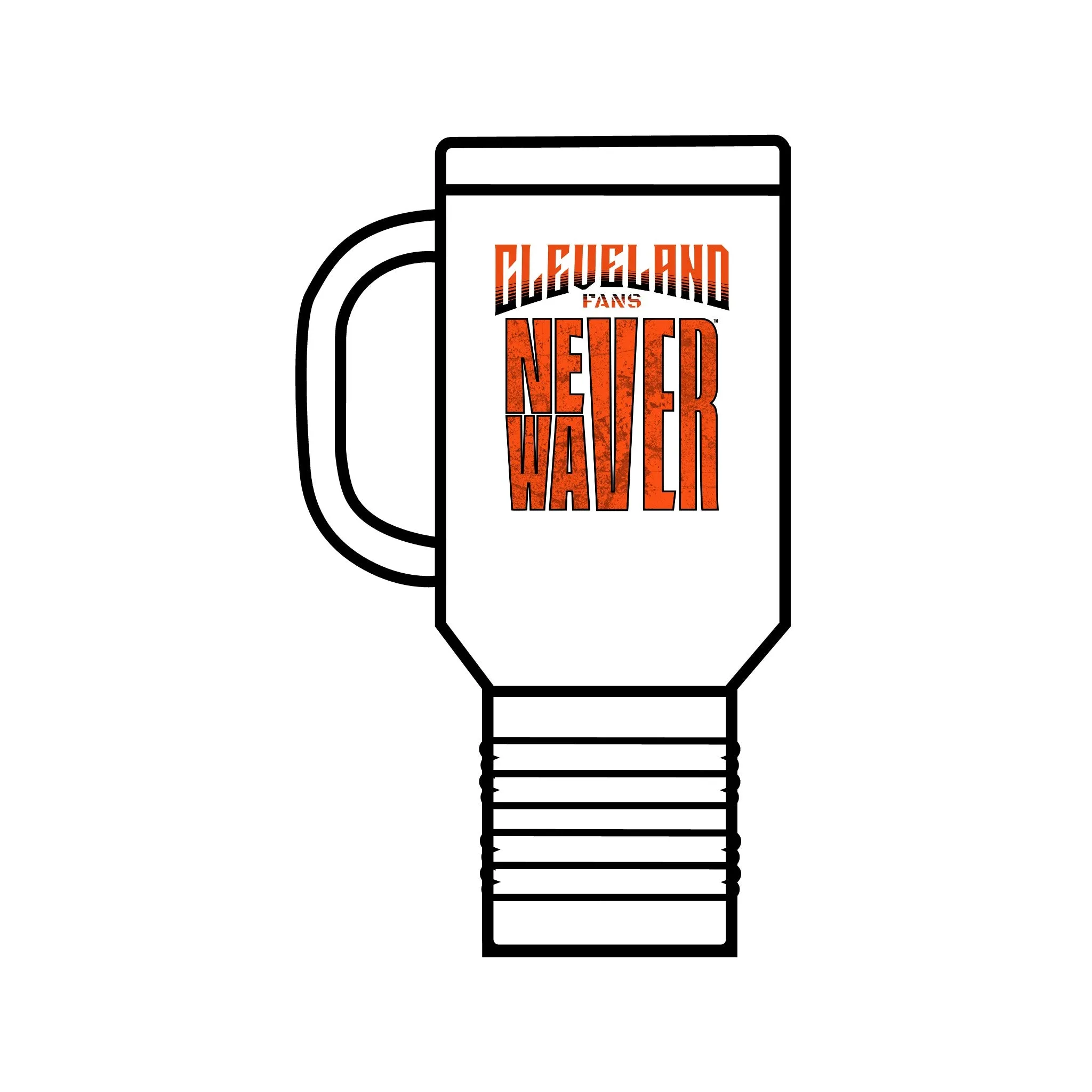 Cleveland Fans Never Waver Insulated Travel Mug, 40oz