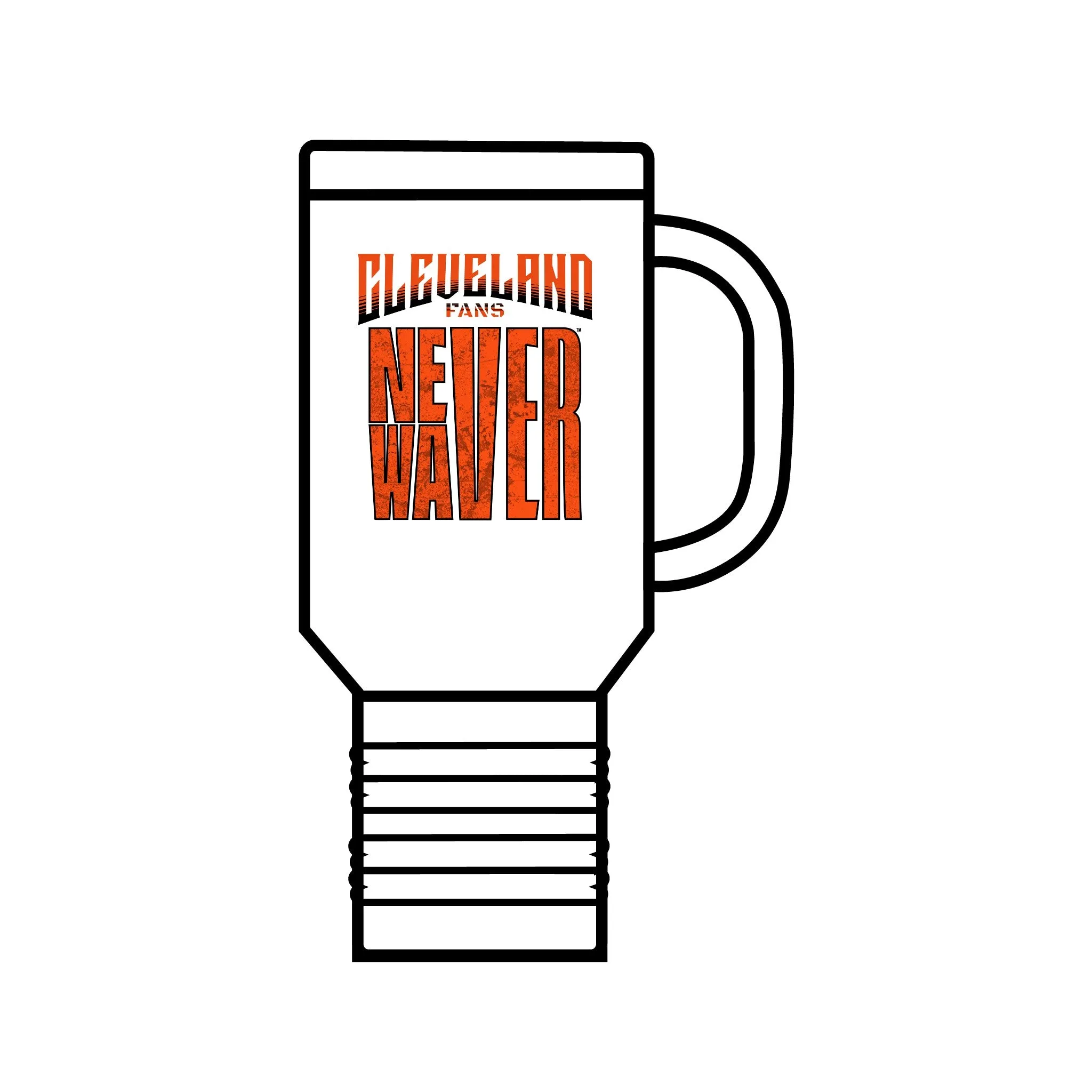 Cleveland Fans Never Waver Insulated Travel Mug, 40oz