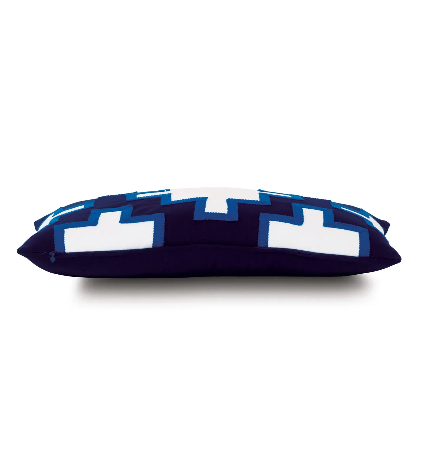 Cobalt Geometric Outdoor Lumbar Pillow Cover 13x22