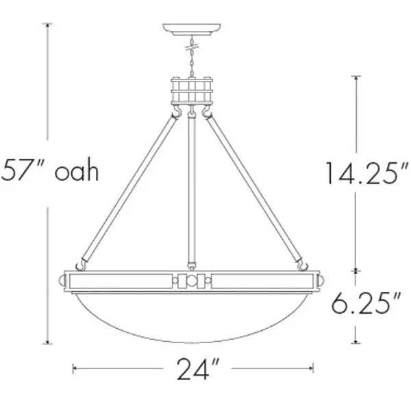 Compass 9924-24-SM Indoor/Outdoor Stem Mount Pendant By Ultralights Lighting