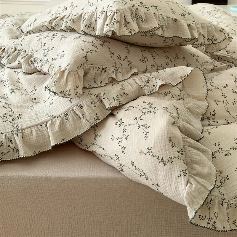 Cotton Muslin Bedding Set Queen