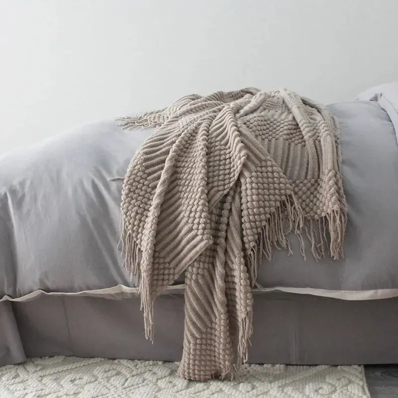 Cozy Knitted Sofa Blanket