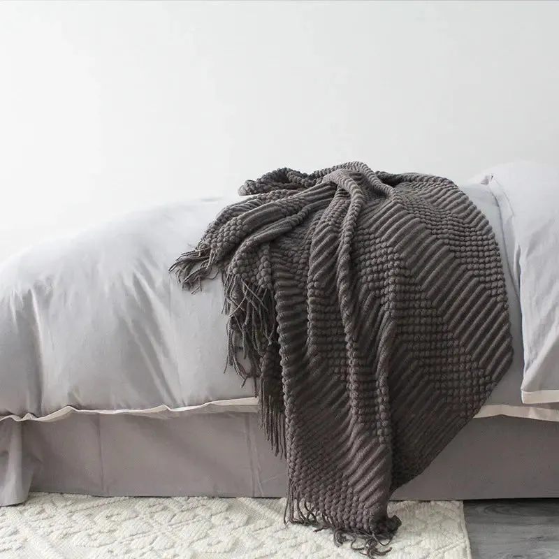 Cozy Knitted Sofa Blanket