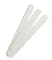 Cre8tion Disposable MINI Nail File, PLASTIC Center White, Grit 100/100, (Packing: 50 pcs/pack - 100 packs/case), 07039