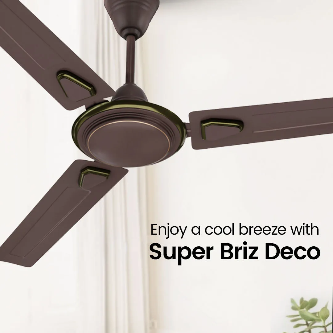 Crompton Surebreeze Super Briz Deco | Star Rated Ceiling Fan