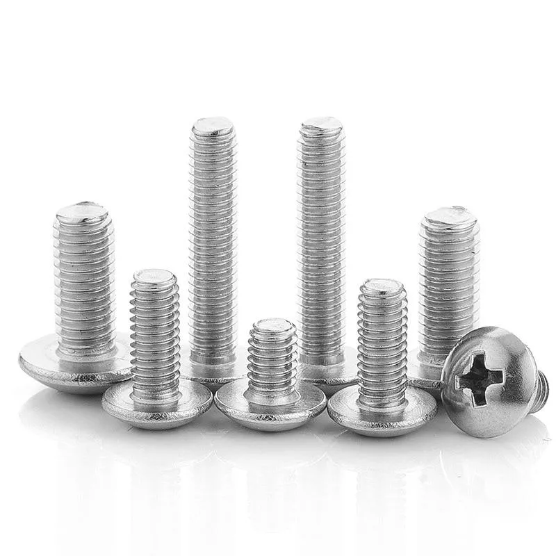 Cross Recessed Truss Head Machine  M3 M4 M5 M6 M8 Mushroom Big Flat Head Screw 304 Stainless Steel Philips Screw