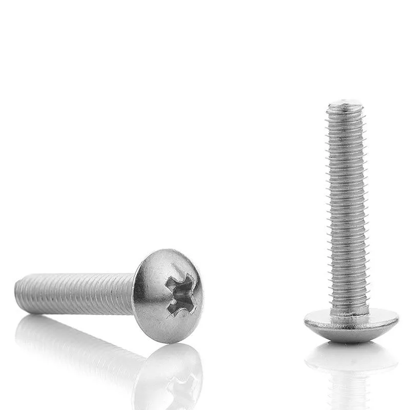 Cross Recessed Truss Head Machine  M3 M4 M5 M6 M8 Mushroom Big Flat Head Screw 304 Stainless Steel Philips Screw