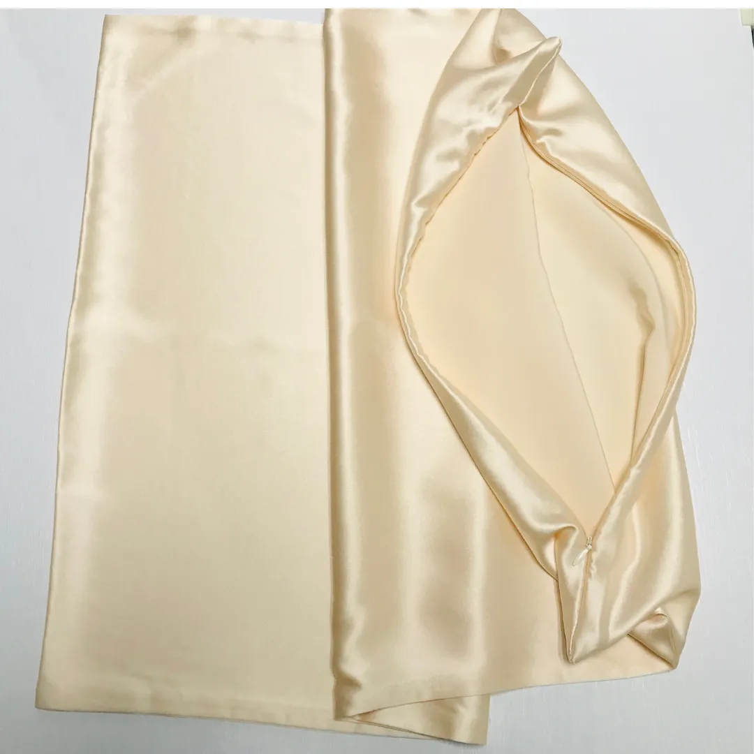 Custom Wholesale Silk Pillowcase 19 Momme Zipper Closure - 50×60cm