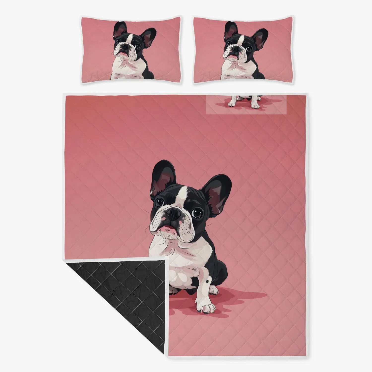 Cute Frenchie Bed Set