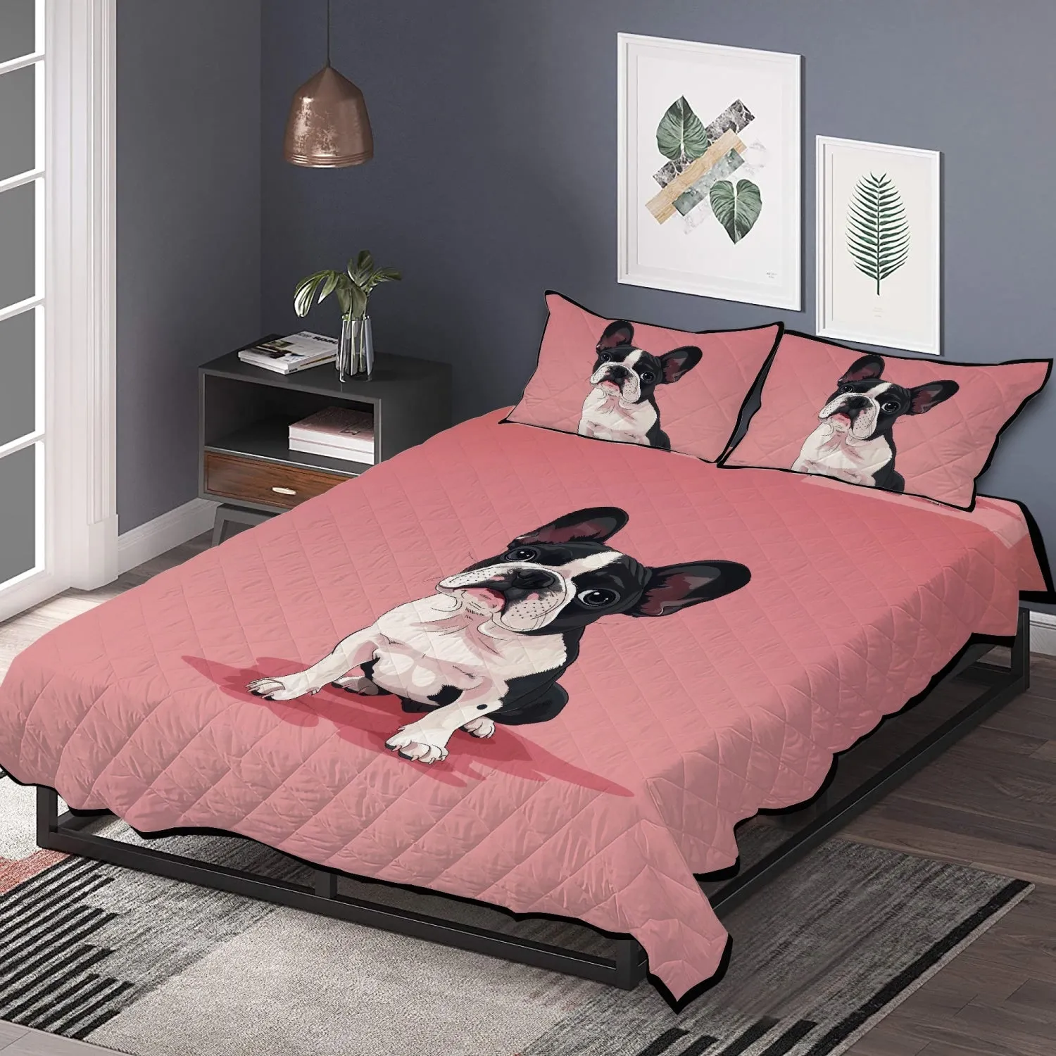 Cute Frenchie Bed Set