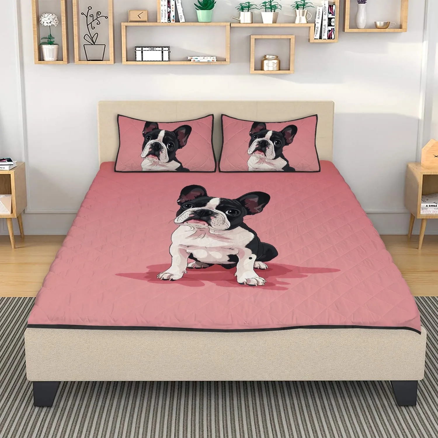 Cute Frenchie Bed Set