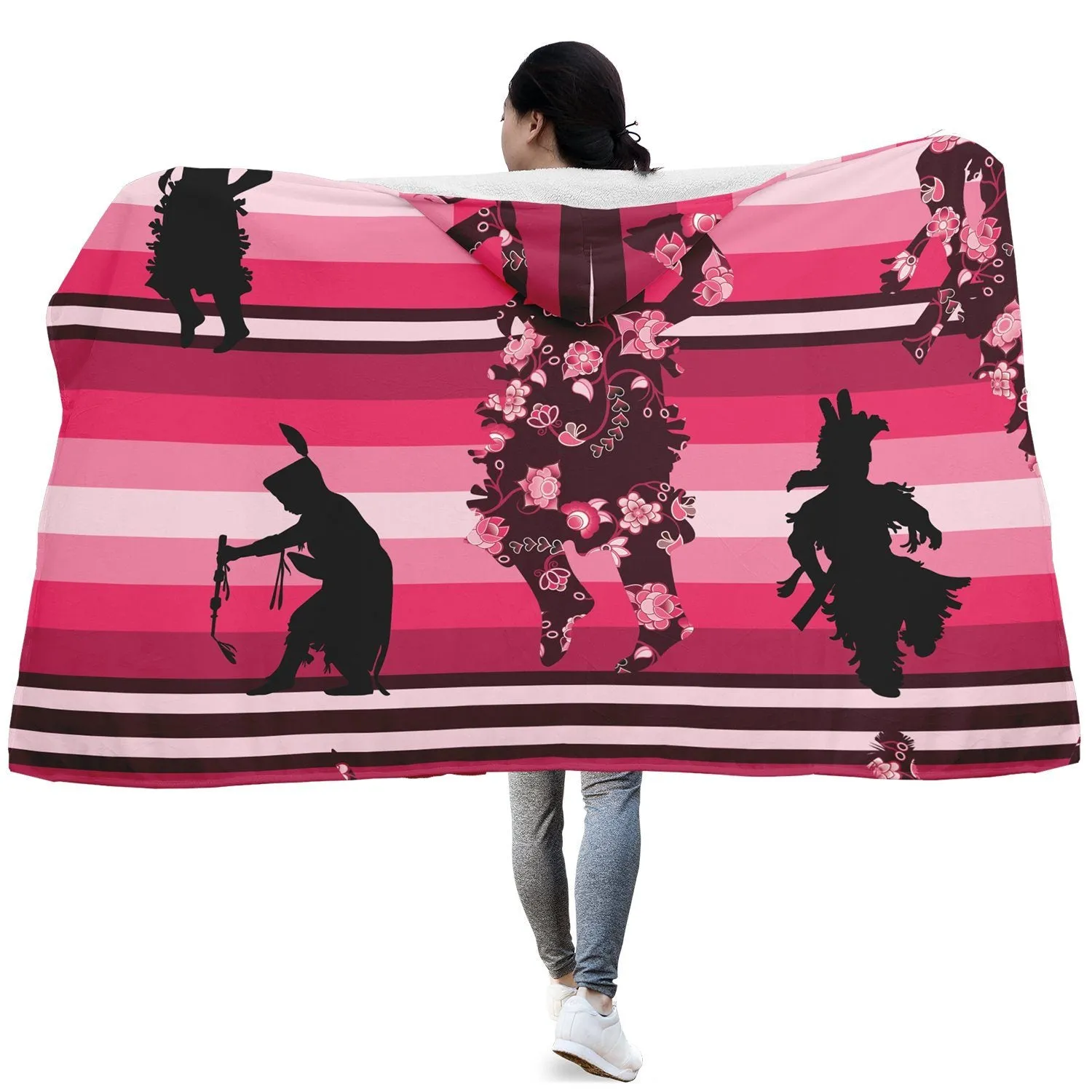 Dancers Floral Amour Hooded Blanket