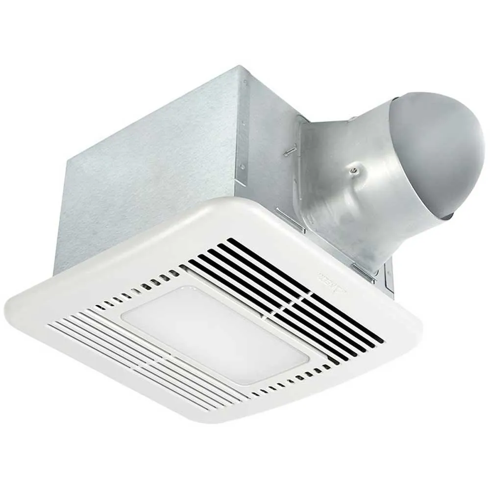 Delta BreezSignature Adjustable 80-110 CFM Bathroom Exhaust Fan With Dimmable LED Light and Night-Light