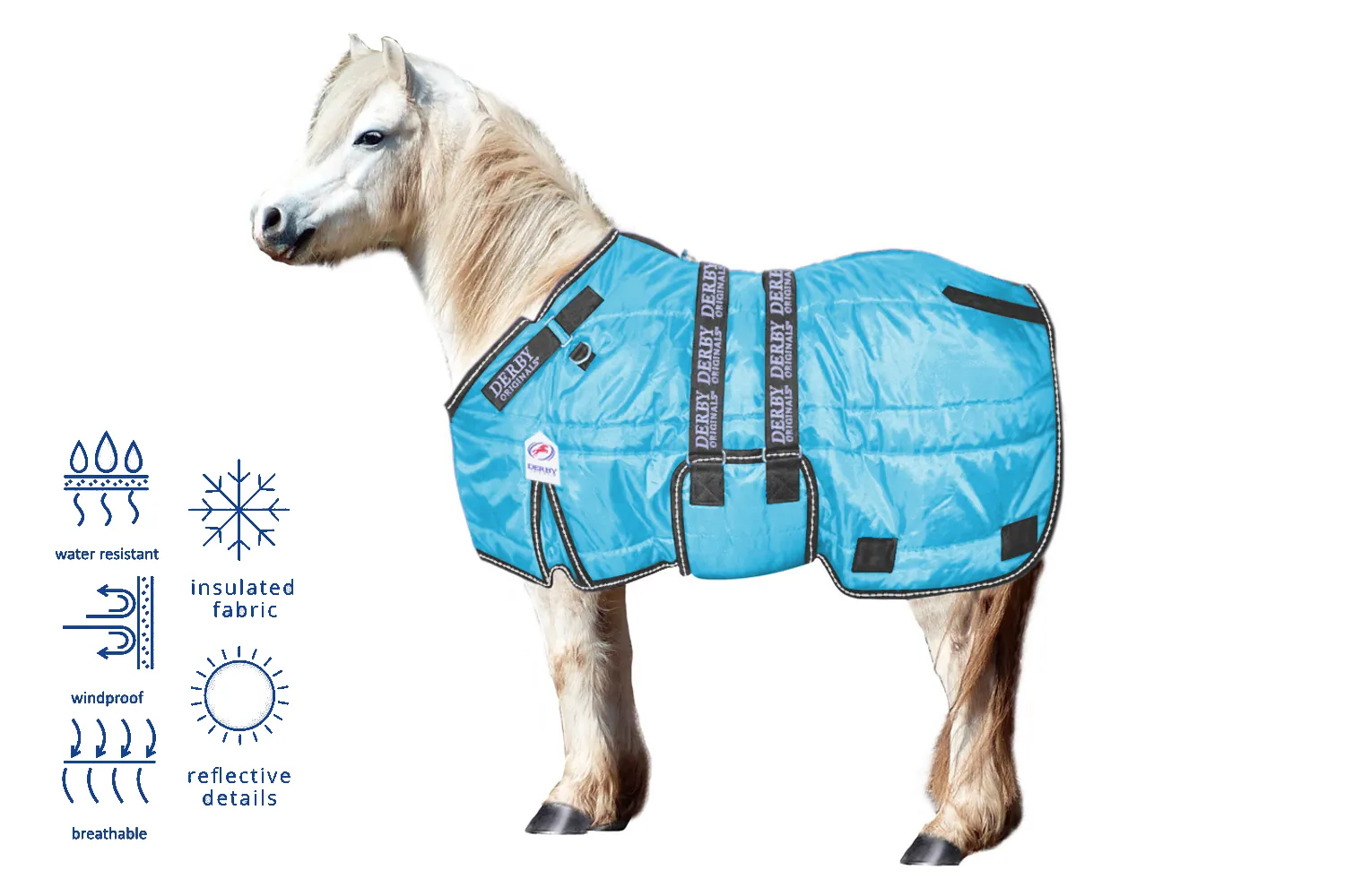 Derby Originals Nordic Tough Closed Front 420D  Winter Mini Horse and Pony Stable Blanket 200g Medium Weight