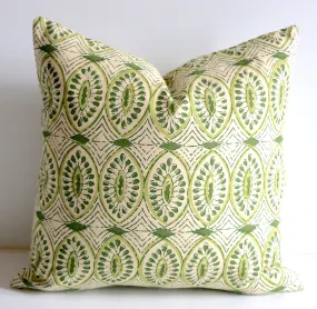 Designer Olive Pillow / Olive Pillow / Olive Throw Pillow / Boho Decorative Pillows / Block Printed Pillow / Olive Cushion Cover