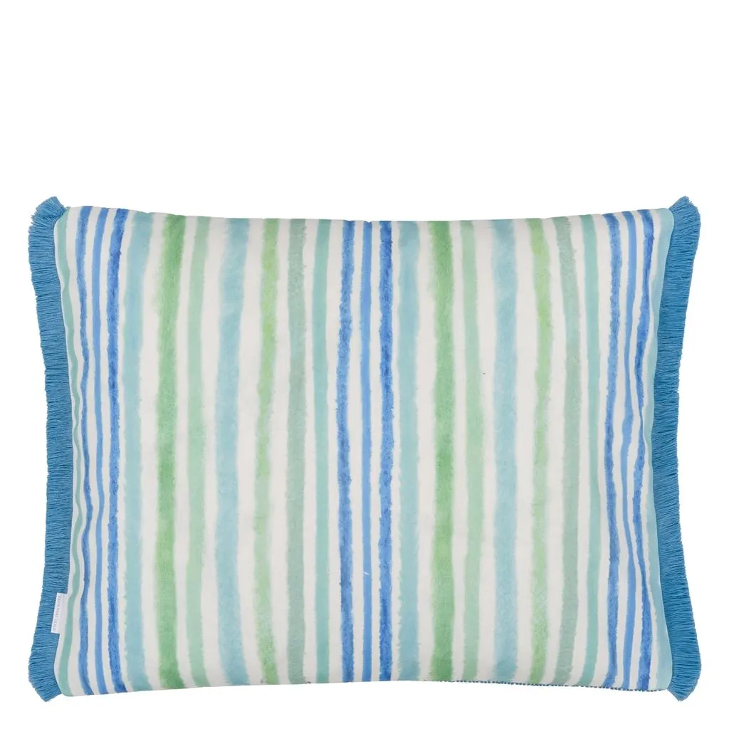 Designers Guild Pompano Aqua Outdoor Decorative Pillow