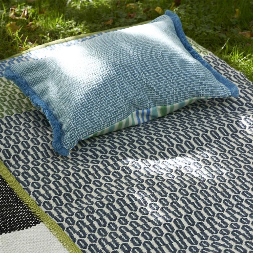 Designers Guild Pompano Aqua Outdoor Decorative Pillow