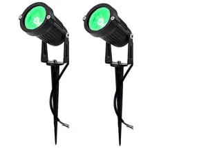 DMT DMAK Multi Traders Waterproof Spike LED Garden Light for Outdoor Purposes (Green, 3 Watt) -Pack of 2