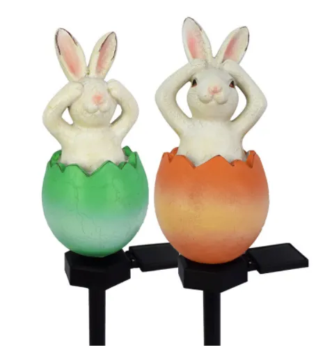 Easter Bunny Solar Lights for Indoor/Outdoor Garden Patio Pathway Lawn Party