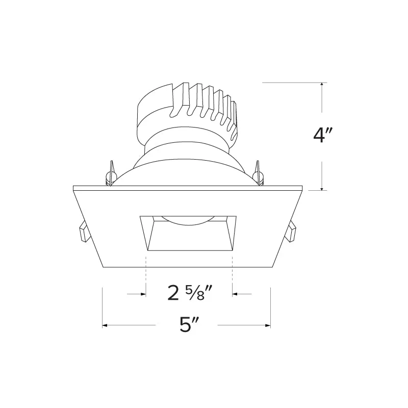 Elco EKCL4282 Pex 4" Square Adjustable Reflector